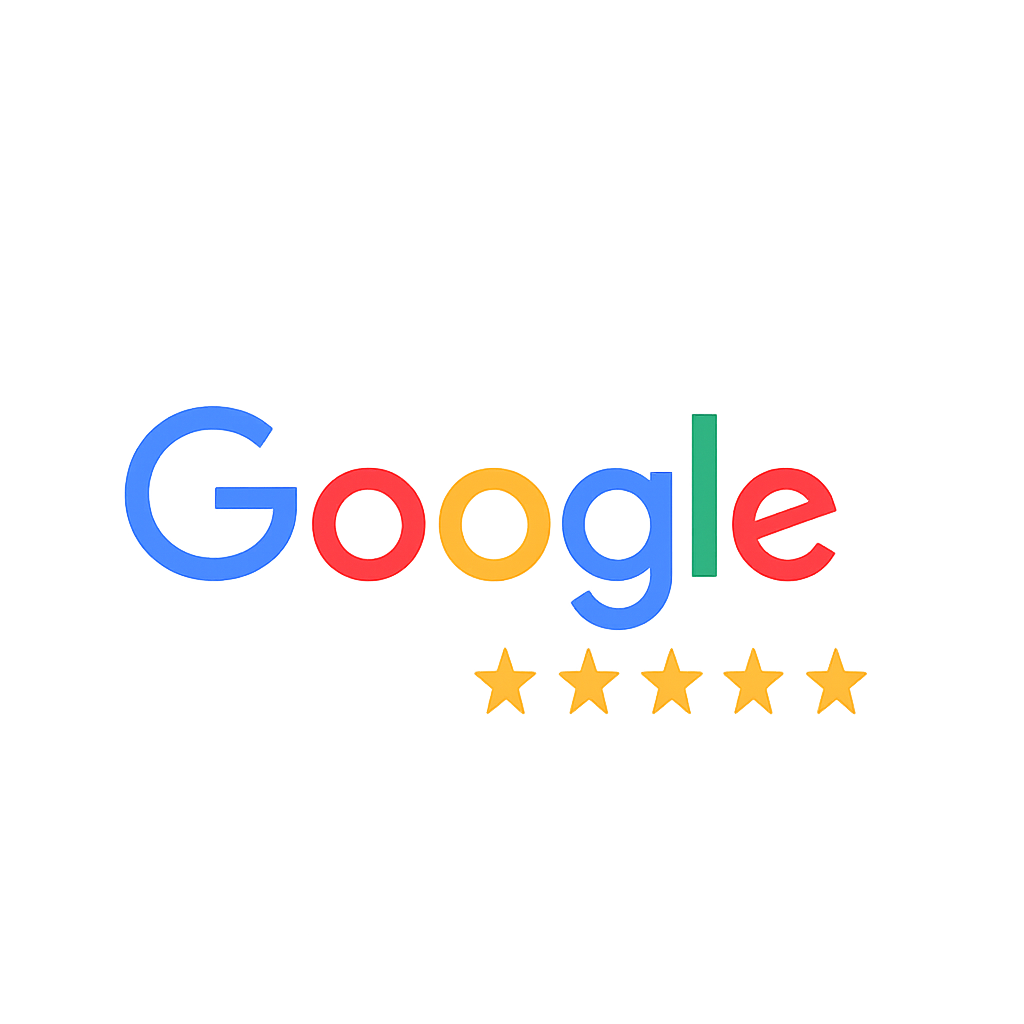 Google Reviews logo badge with the multicolor Google wordmark and review star cue
