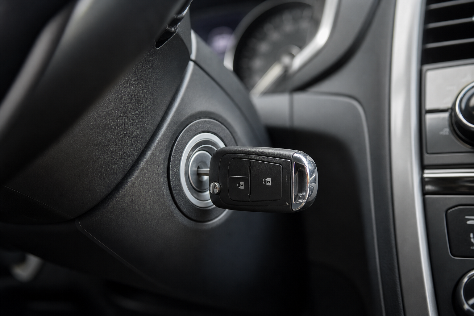 Key photo 6 ignition cylinder and transponder key detail