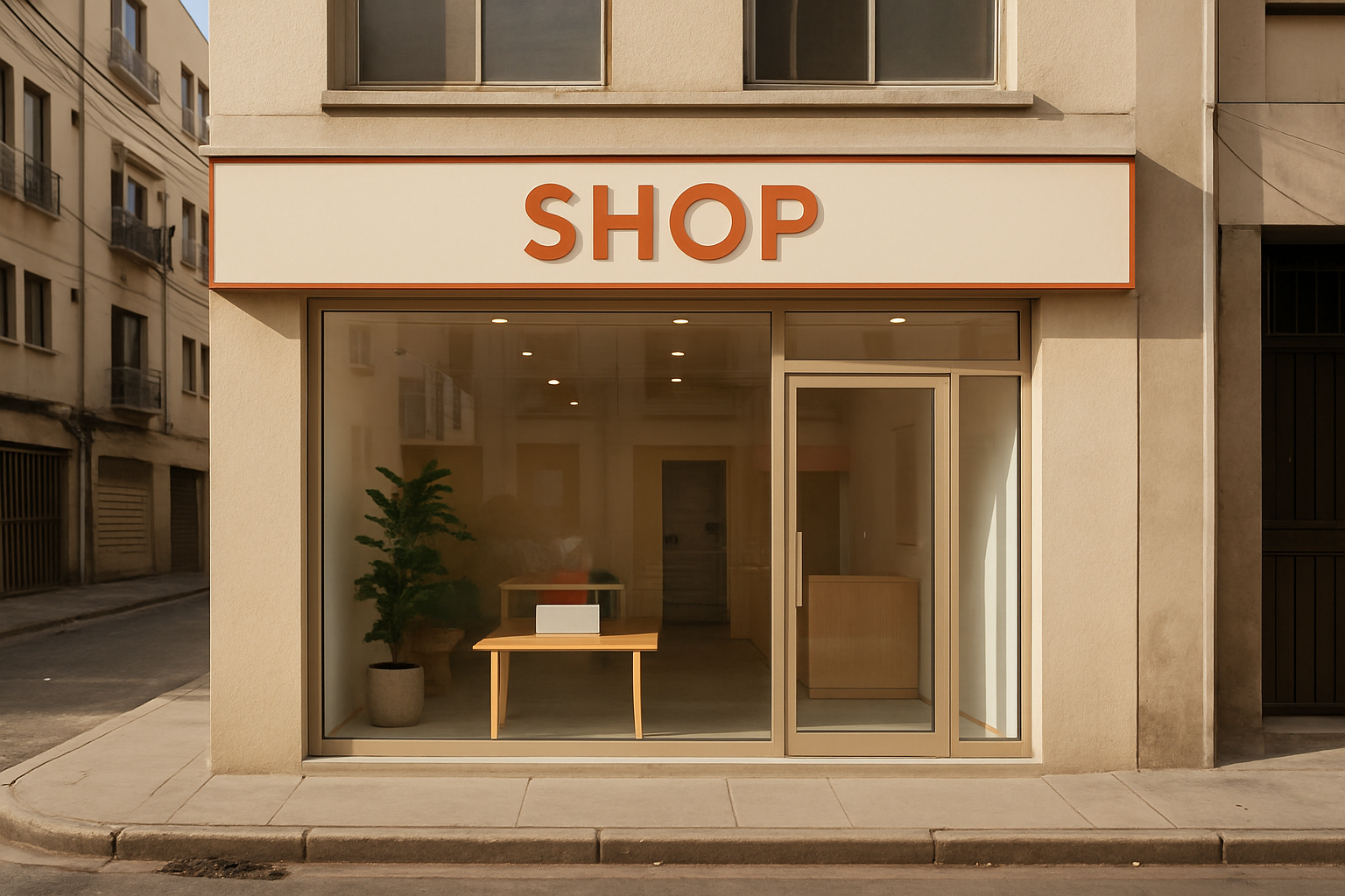 Modern retail shopfront in Lagos