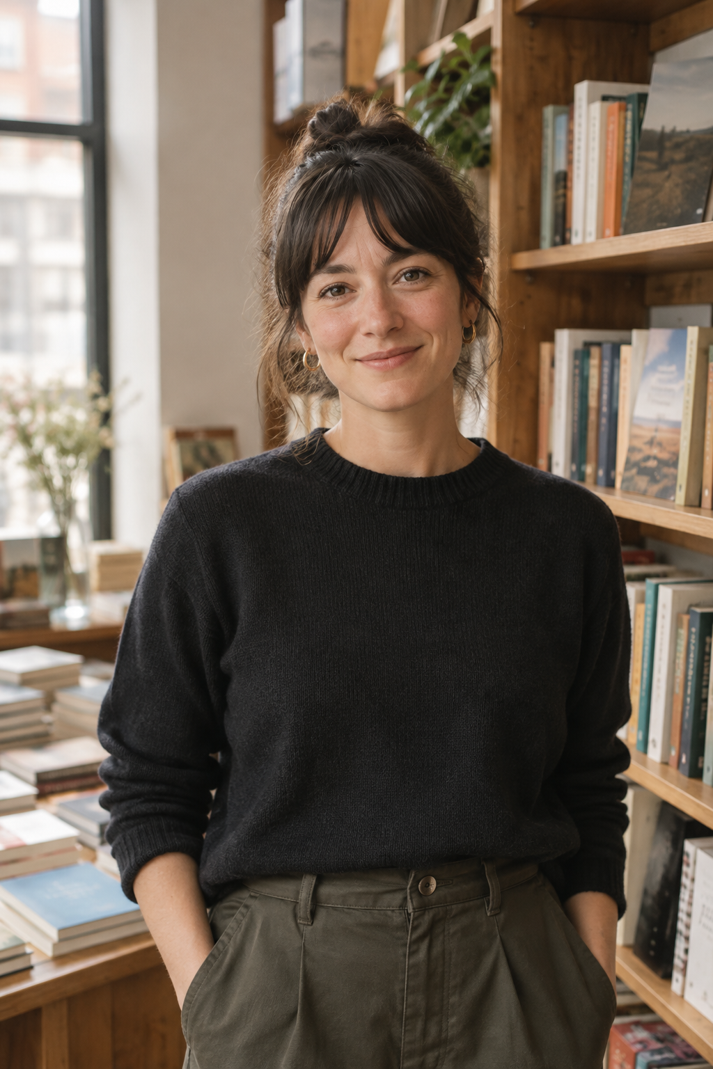 Portrait of Nina Rowe, Community Host at Margin Notes