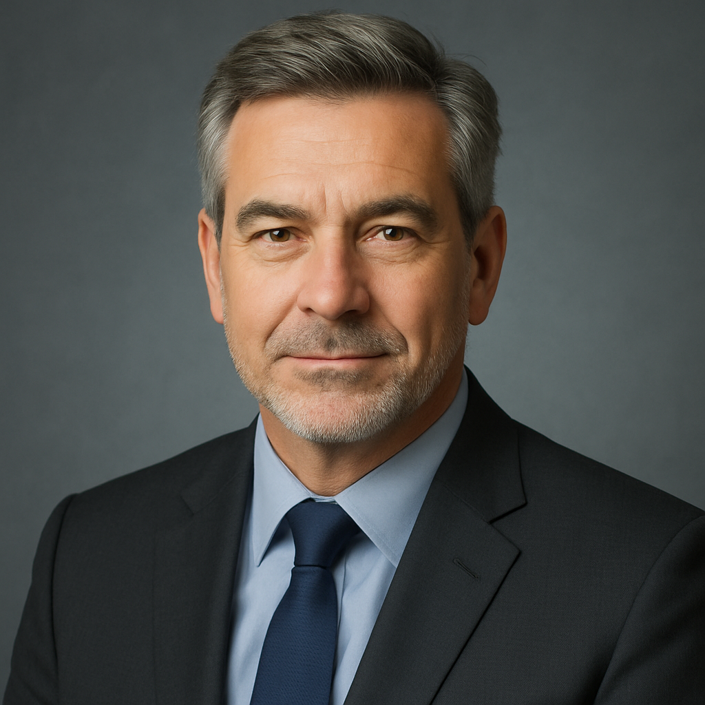 Portrait of an operations director with a calm smile