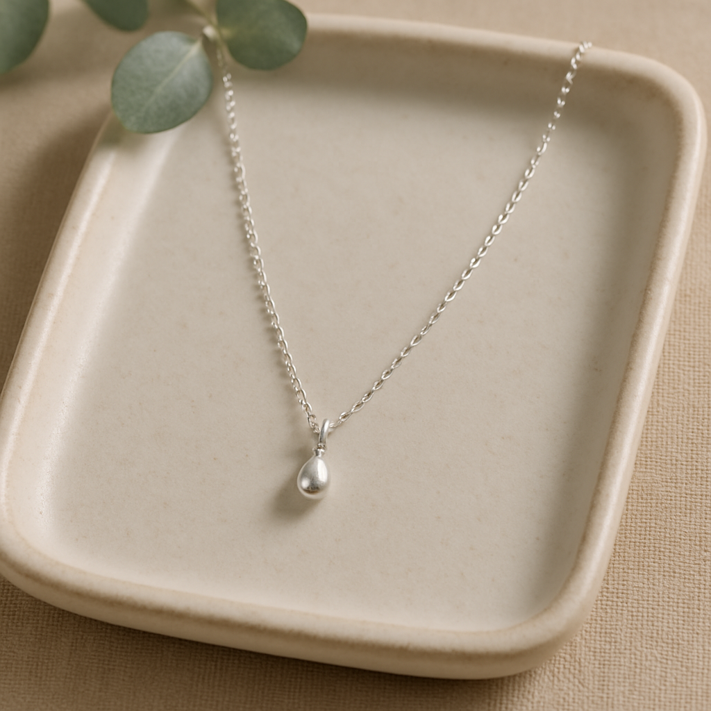 Willow Dew Necklace with petite pendant