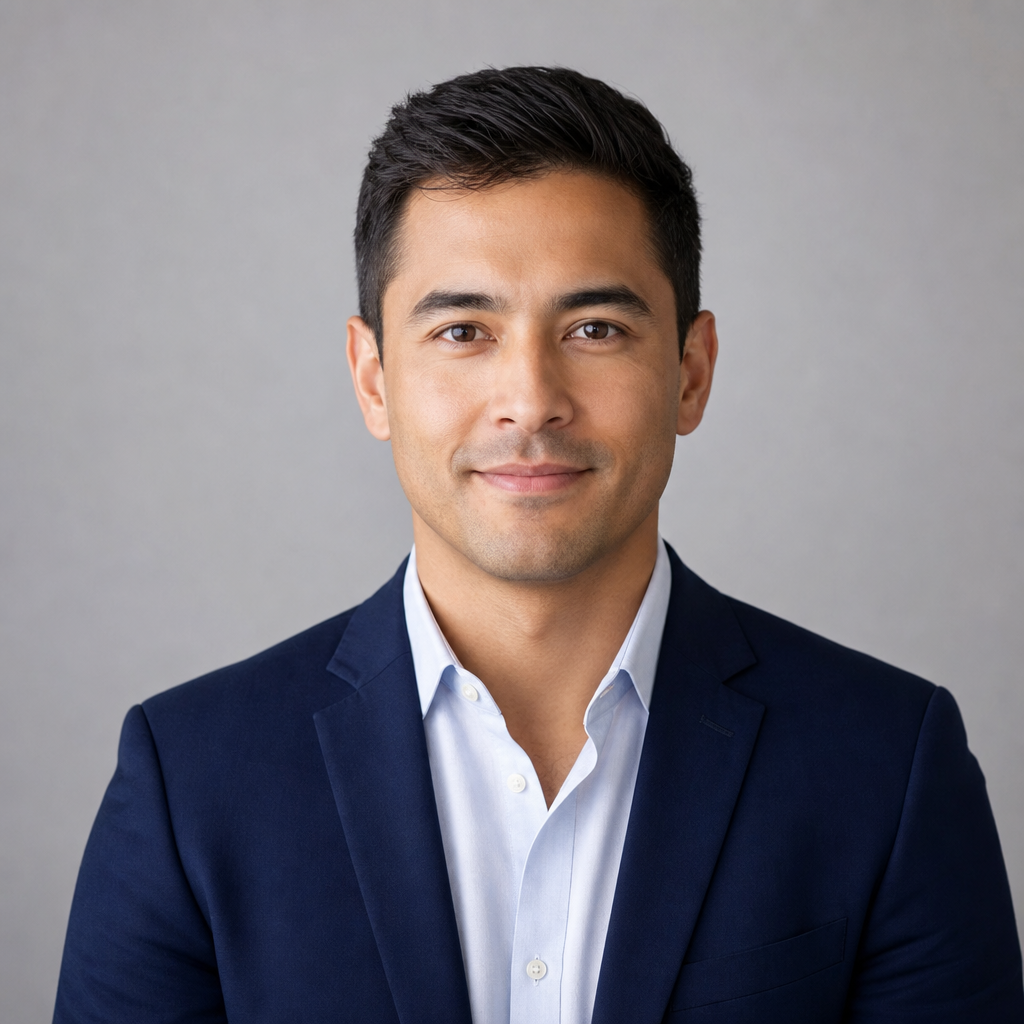Professional headshot placeholder for the Blue Bricc founder