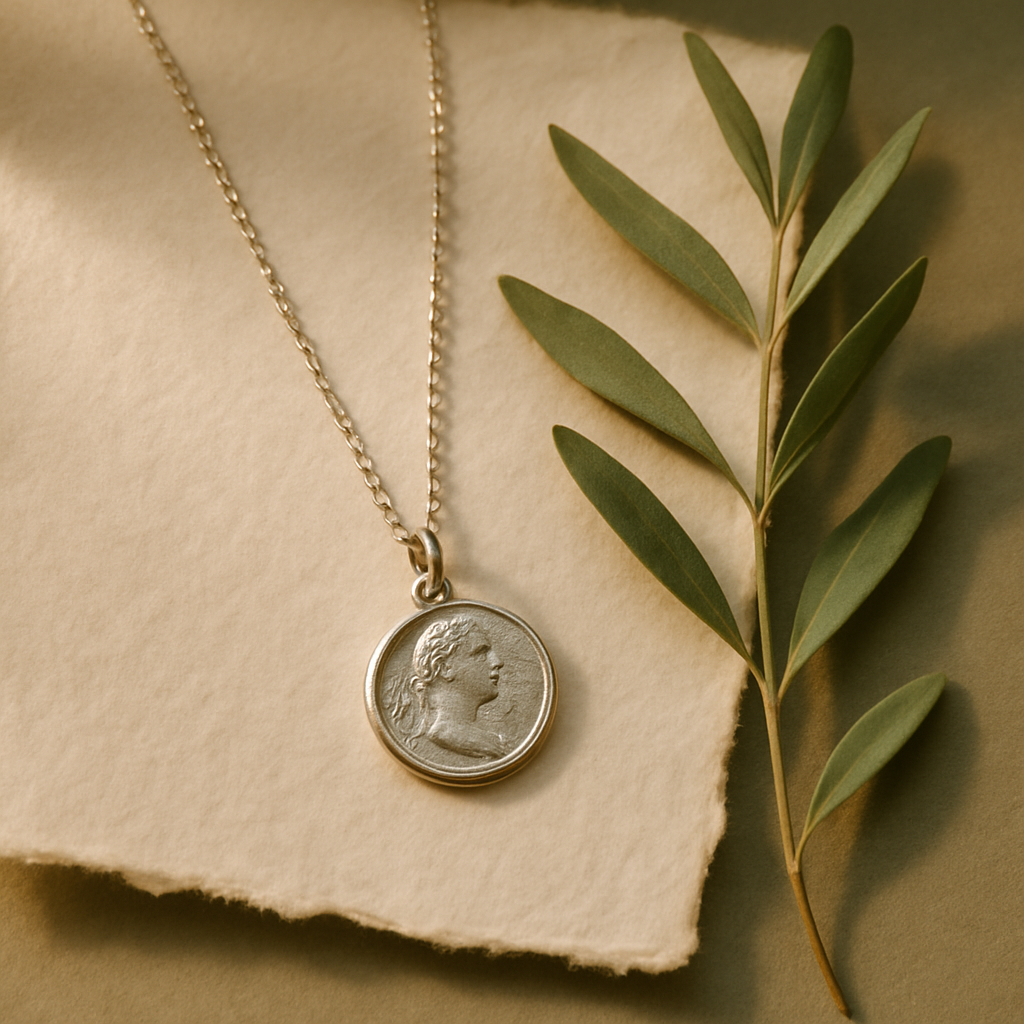 Harbor Coin Necklace with small medallion