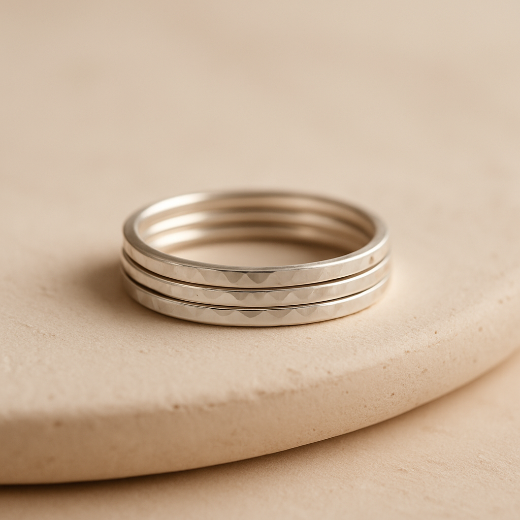Lark Stacking Band ring set