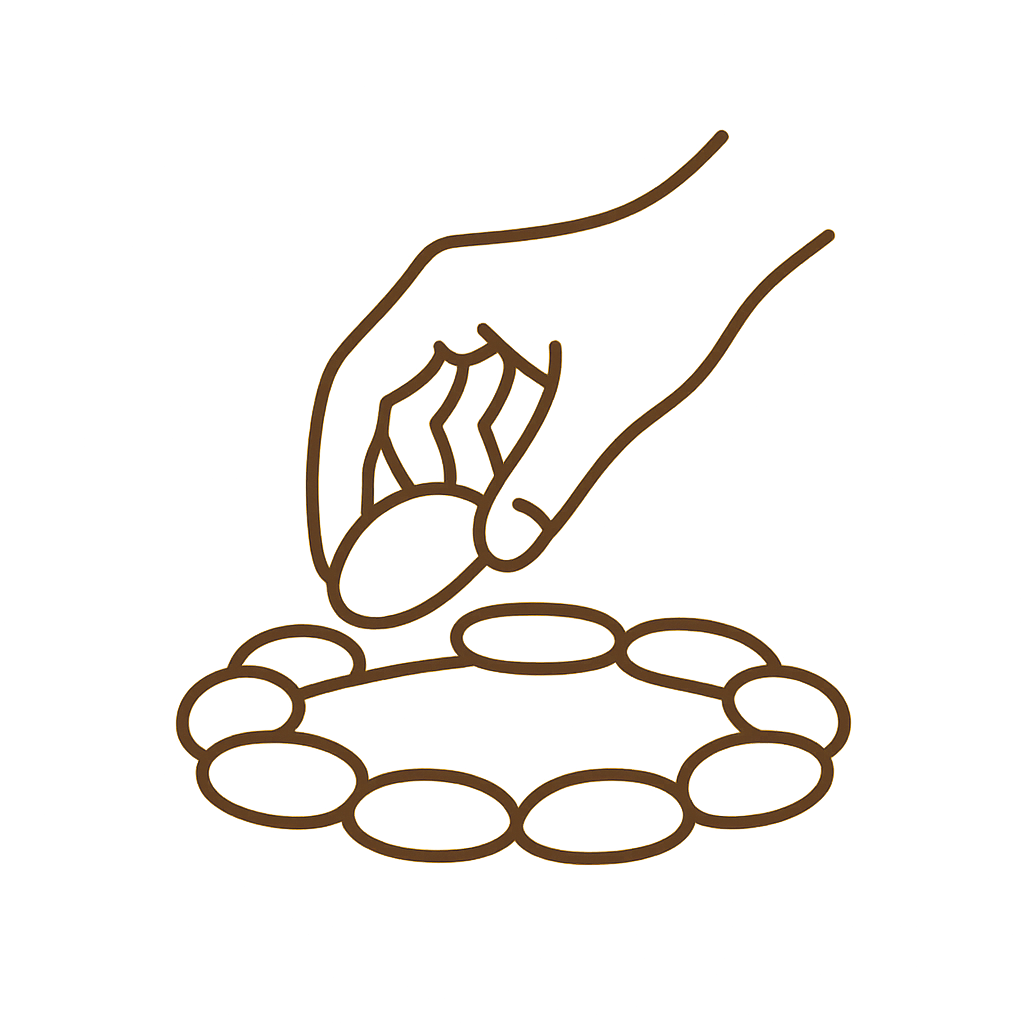 Stone being placed in a circle