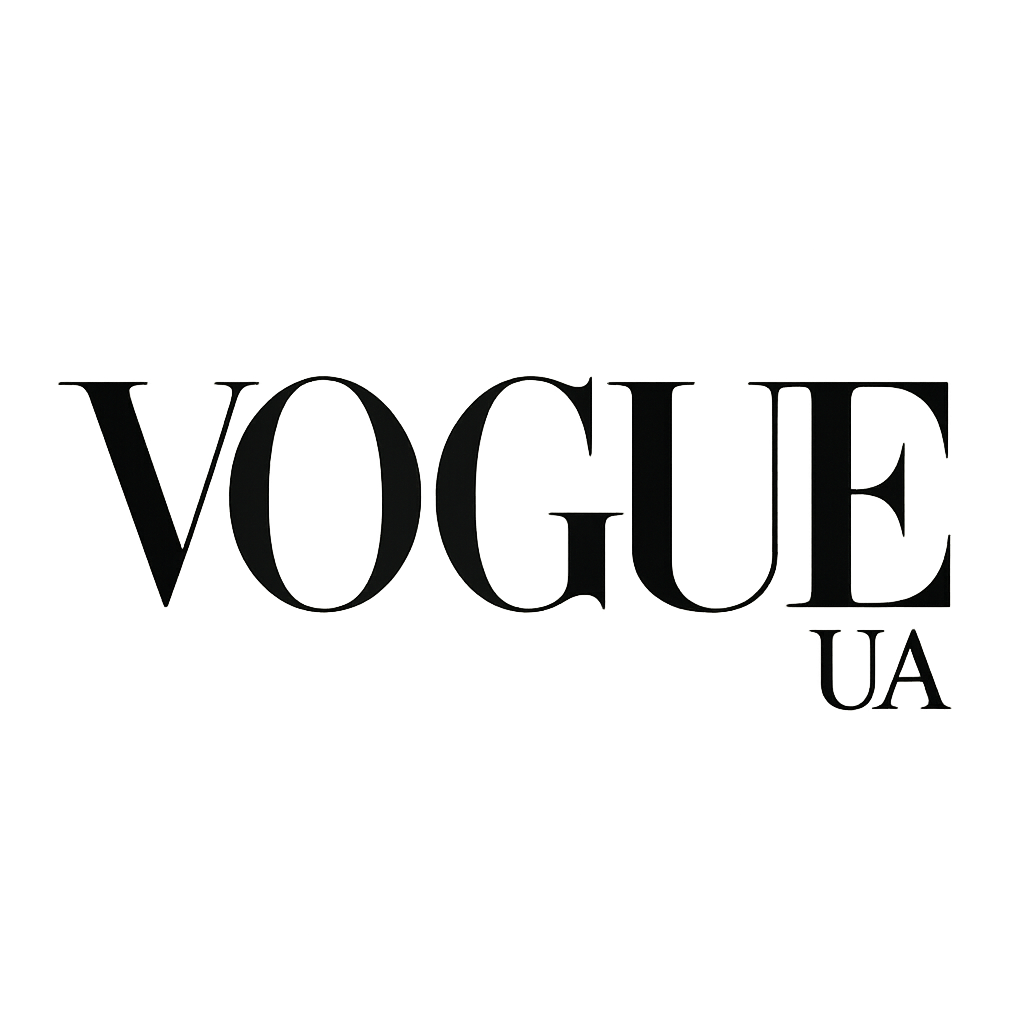 Vogue UA magazine logo in monochrome