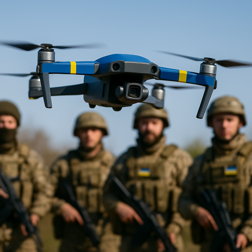 Drone flying to Ukrainian army