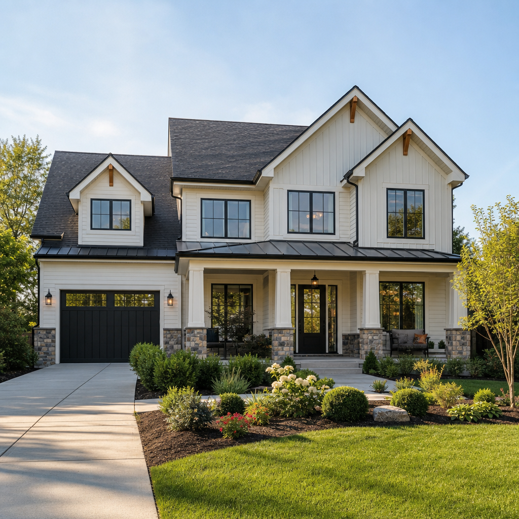Refined residential exterior with clean lines, landscaped frontage, and a premium presence