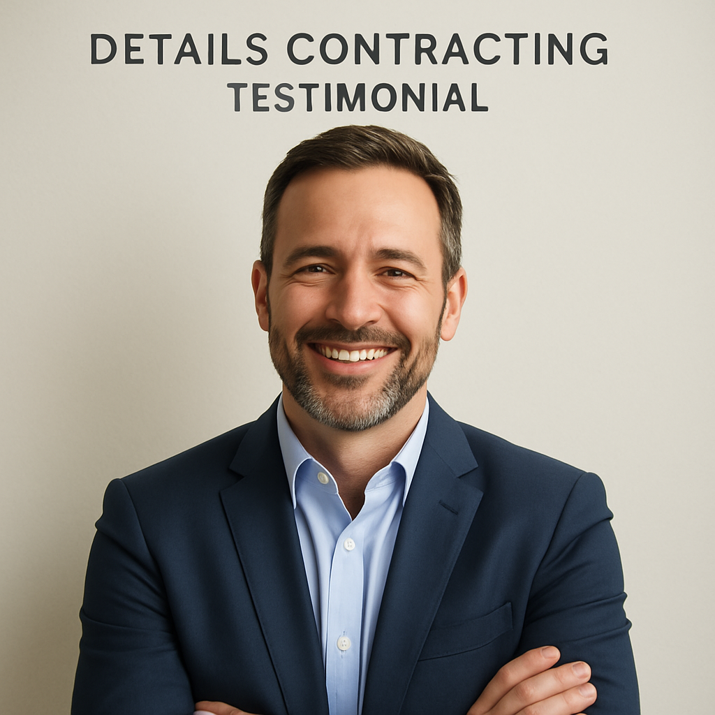 Portrait of a satisfied client