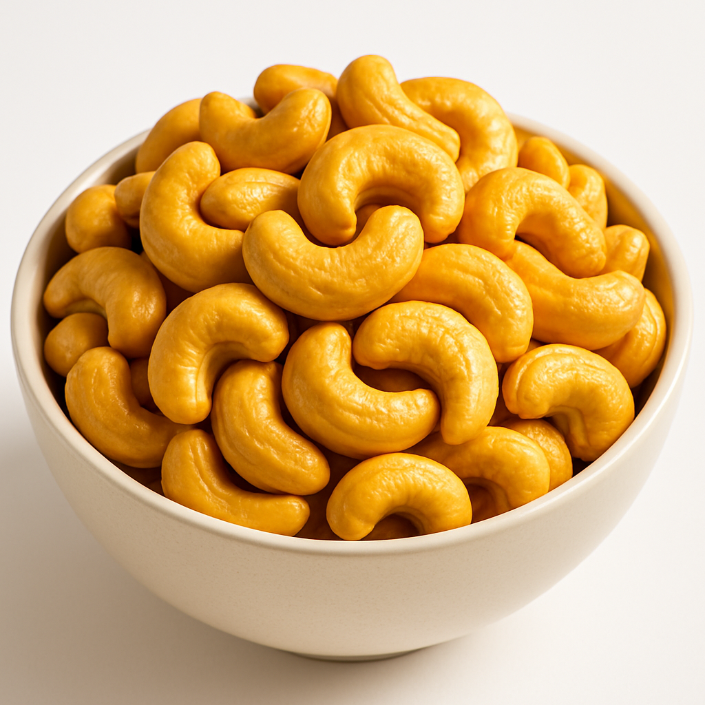 A bowl of premium African cashew nuts