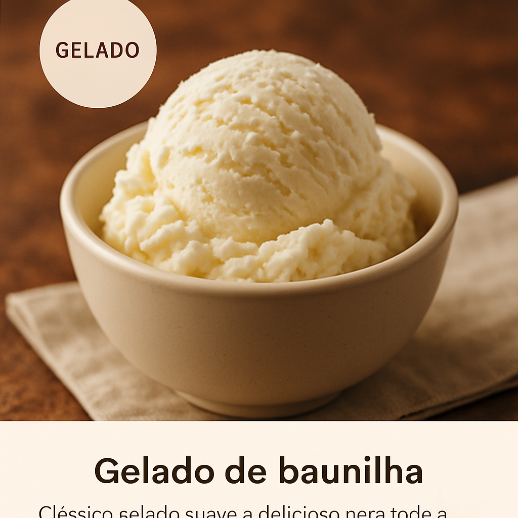 Gelado de baunilha