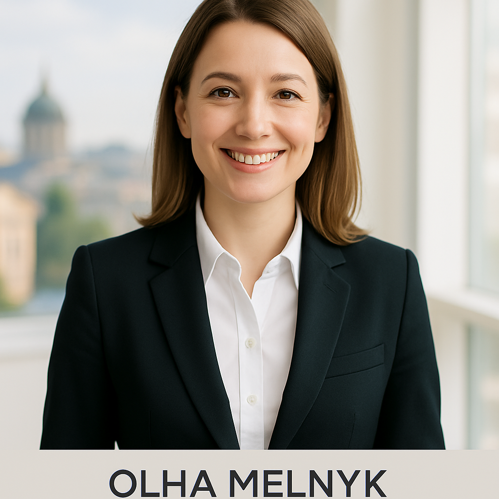 Portrait of Olha Melnyk, Kyiv real estate agent