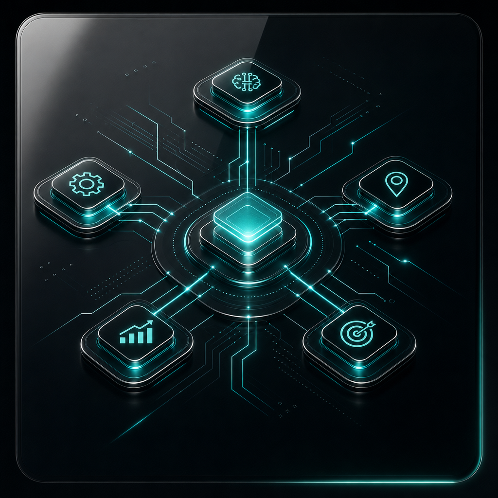 Abstract neon teal circuit diagram thumbnail