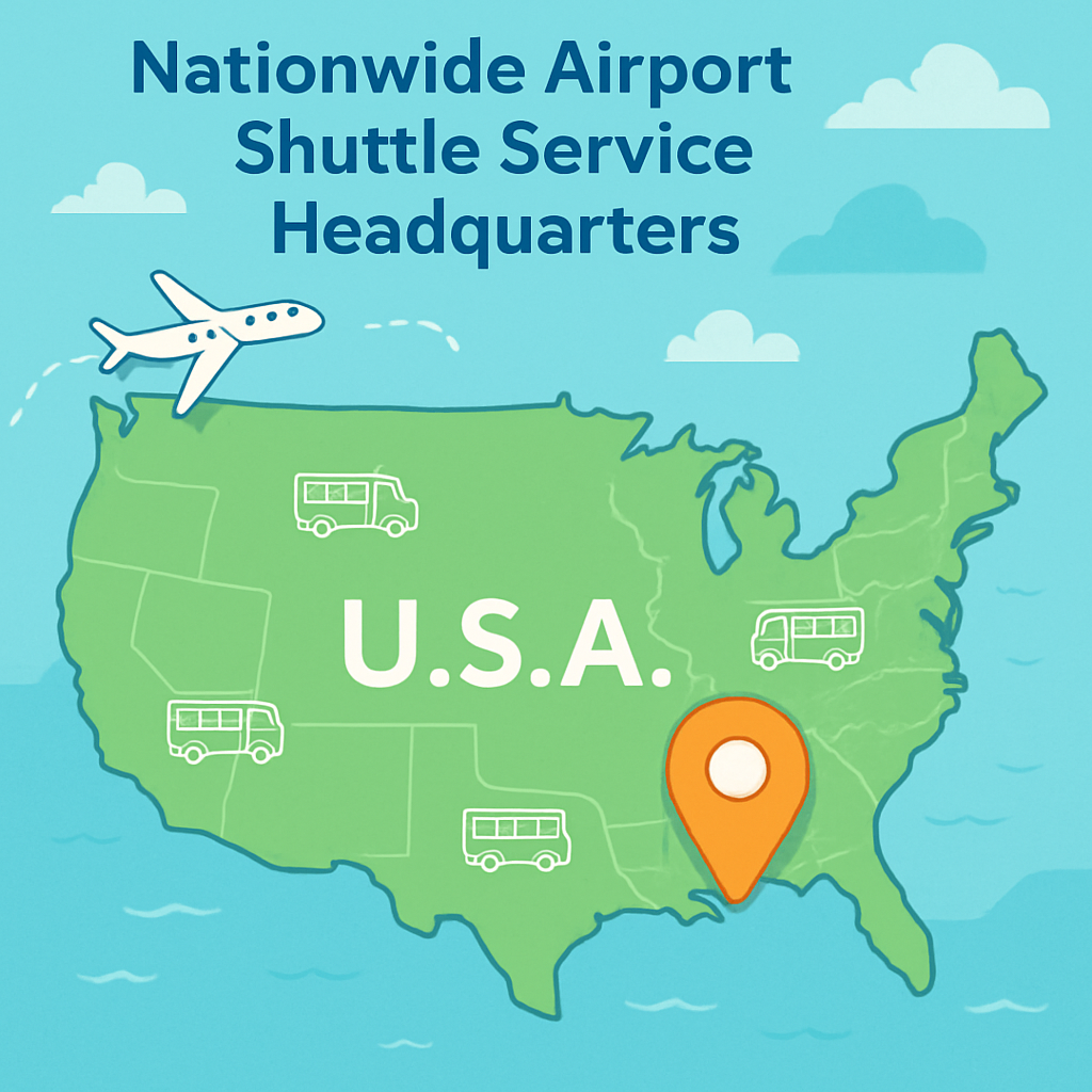 Map showing ShuttleRide's US headquarters location