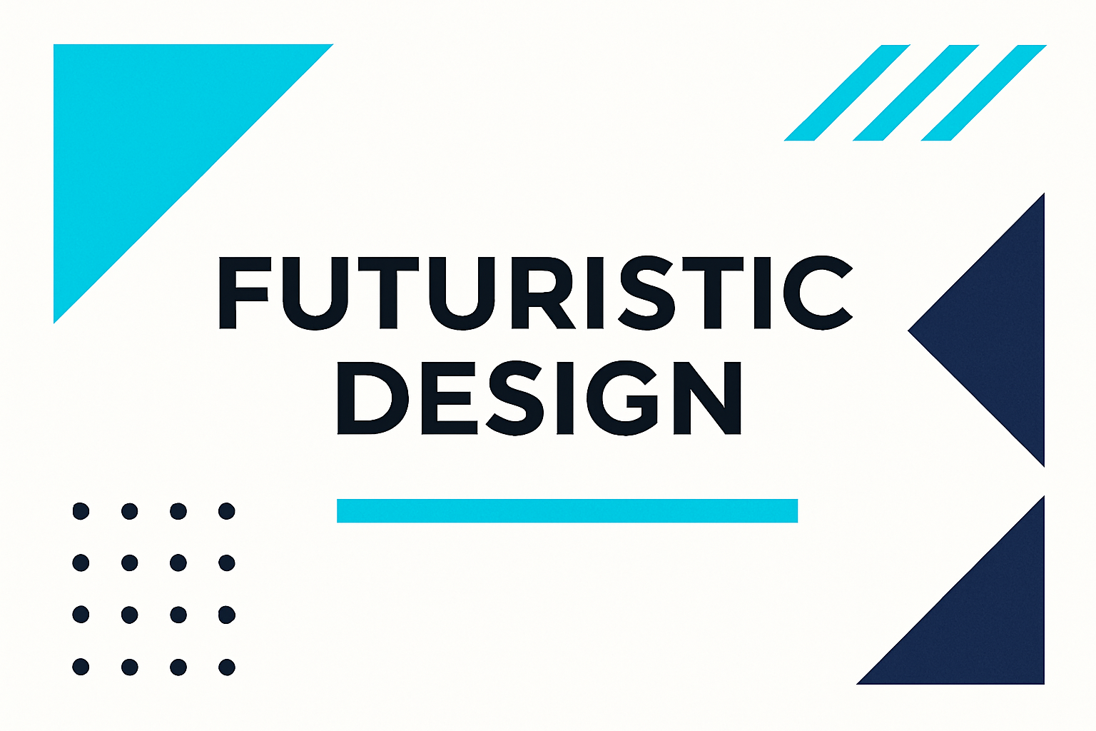 Futuristic social media post graphic: bold Montserrat headline, white background, electric cyan and navy geometric accents. No branding.