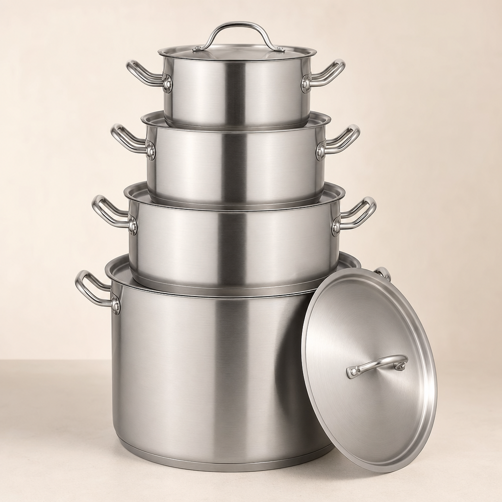 Stainless steel stock pots