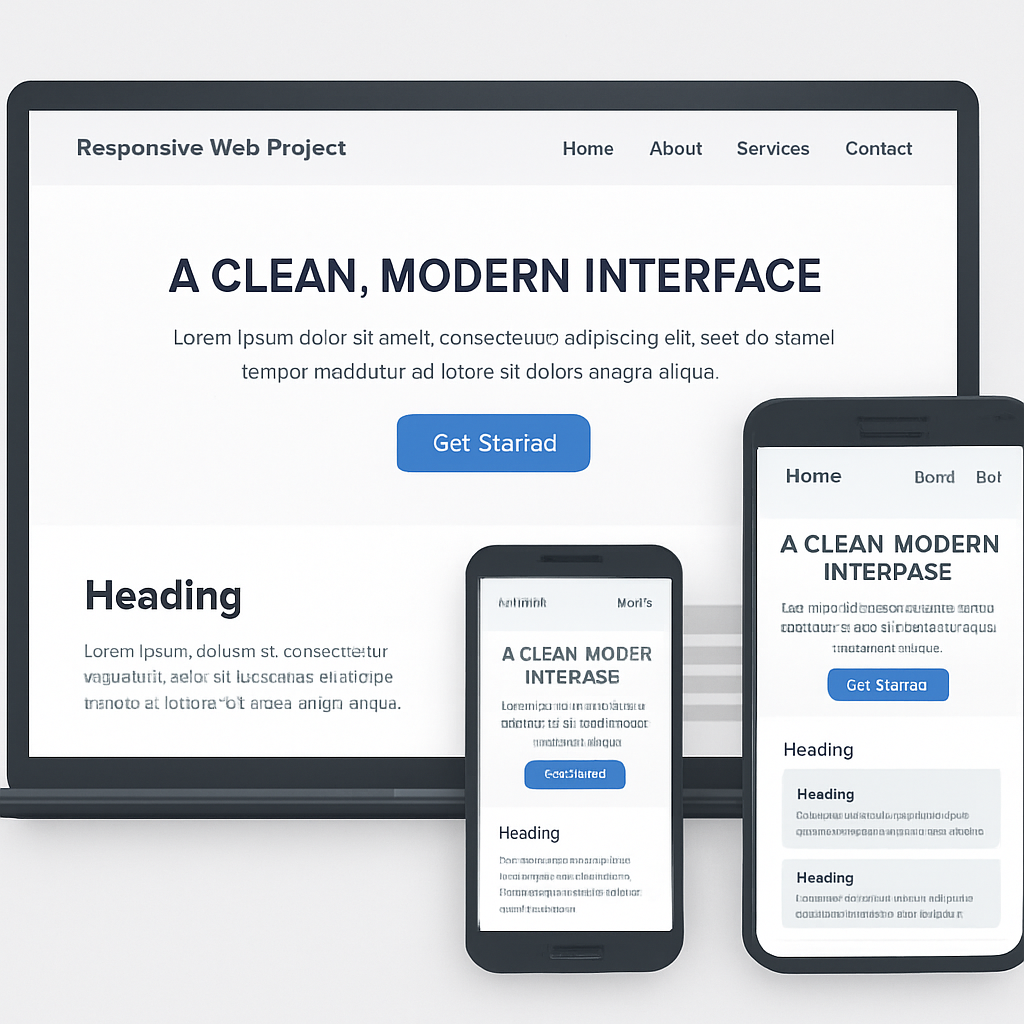 Screenshot of a responsive web project