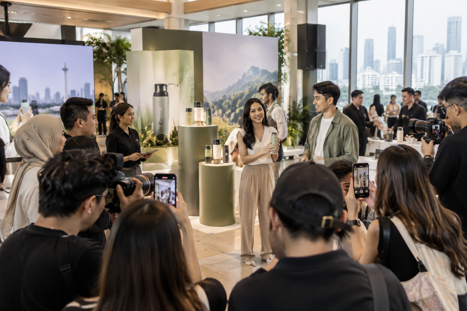Creator-led product launch event with lifestyle content production team in Jakarta
