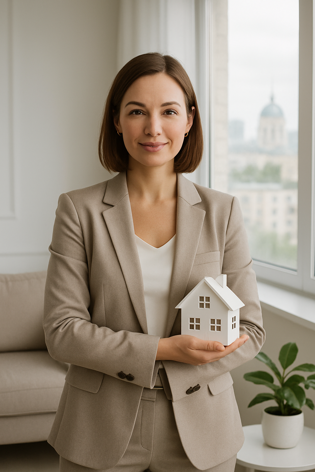 Professional portrait of Olha Melnyk, Kyiv real estate agent