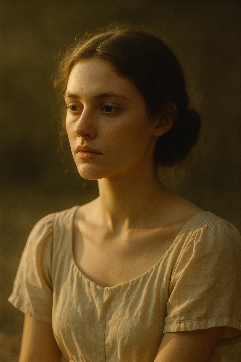 Film portrait in warm light