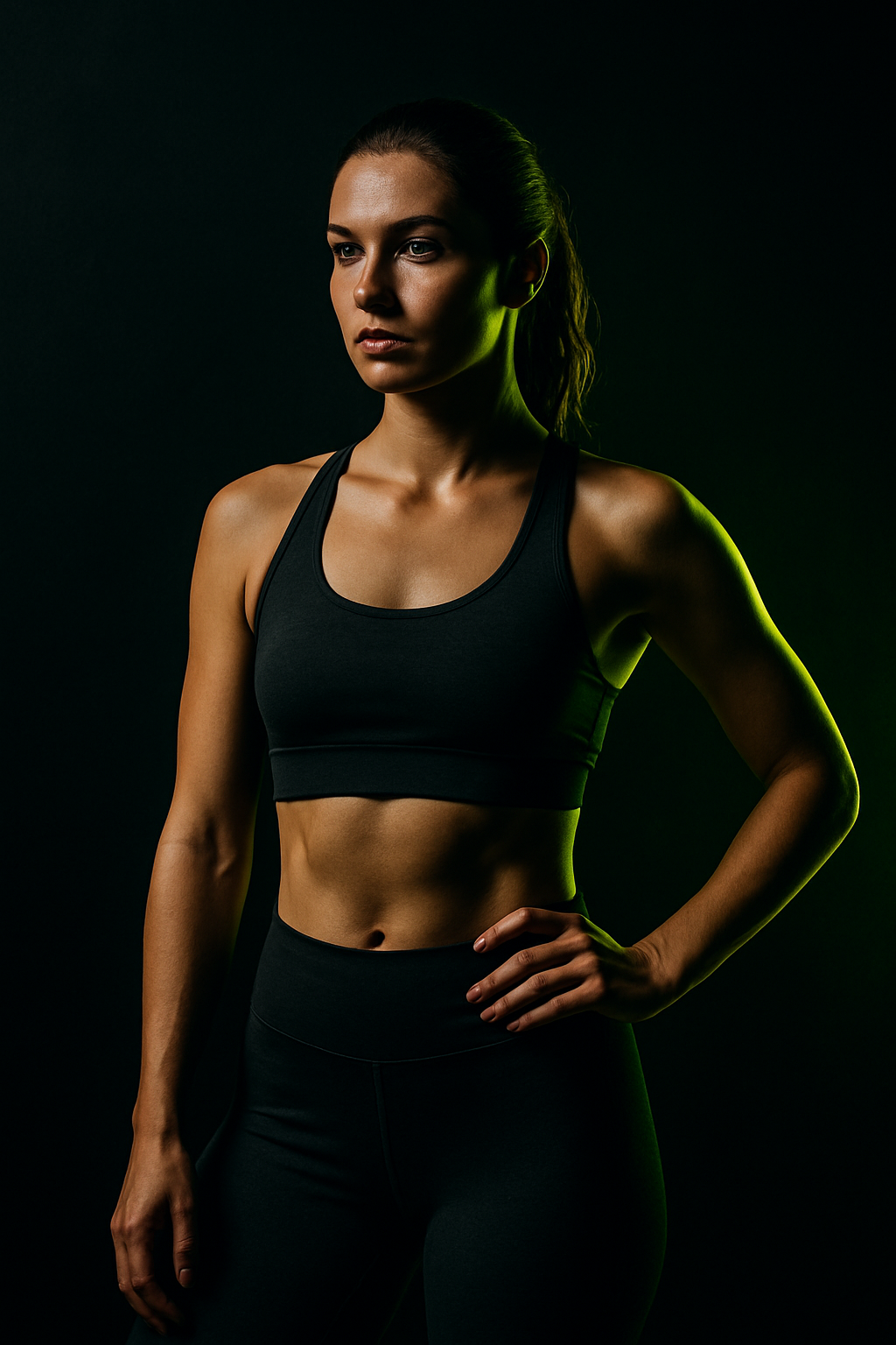 Female client showing body toning and fat loss progress