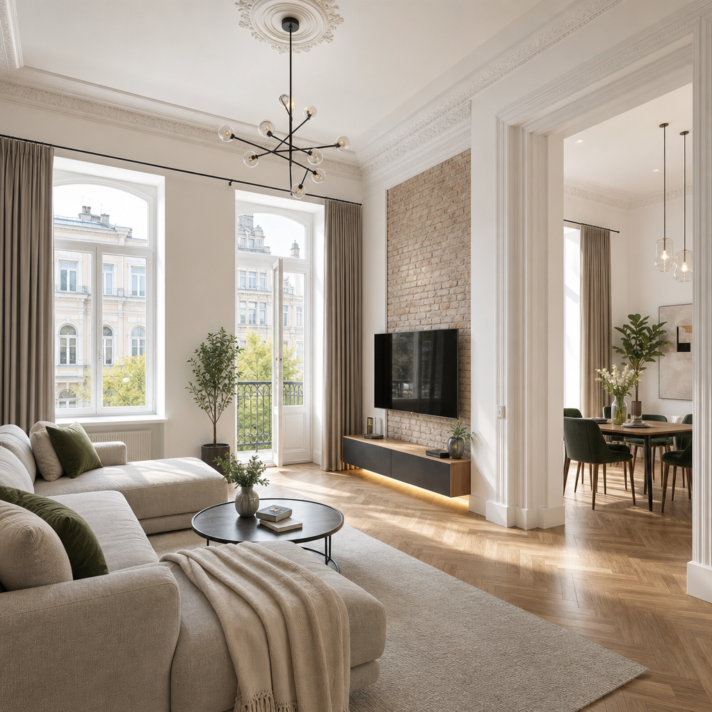 Stylish Podil apartment with historic charm