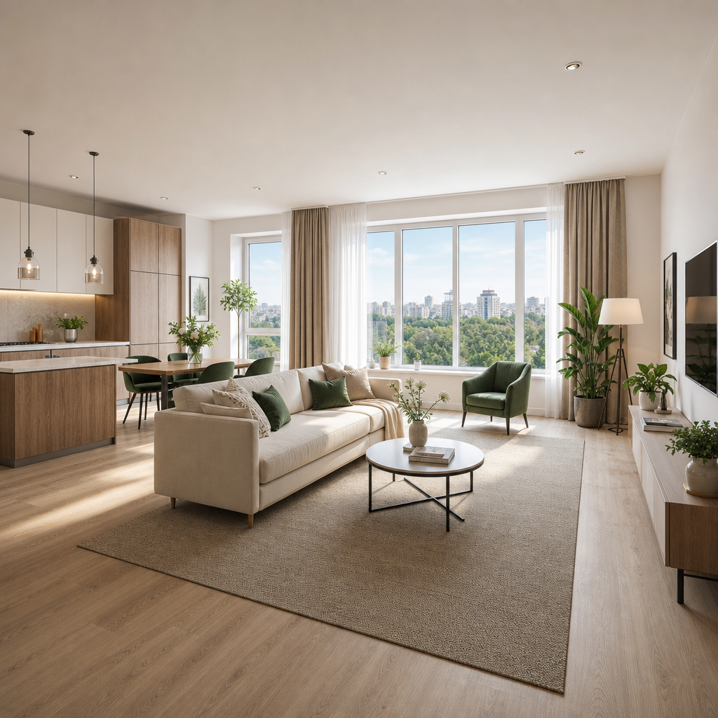 Green district apartment near parks