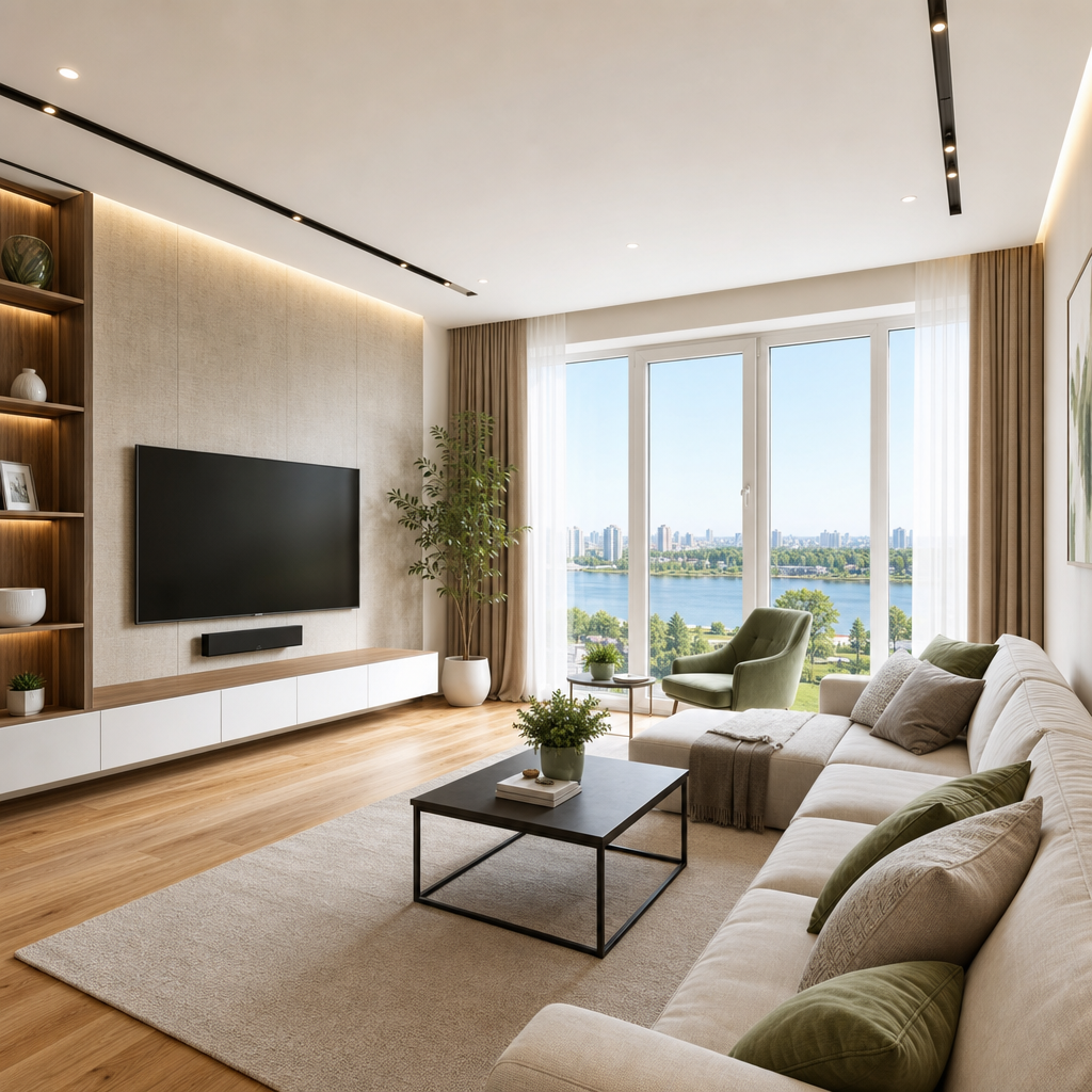 Family apartment with river views