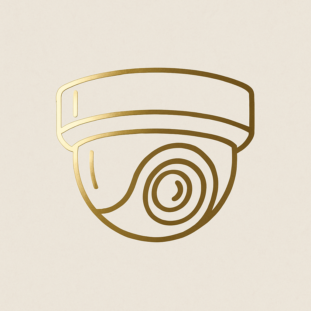 Cámara de vigilancia premium estilizada