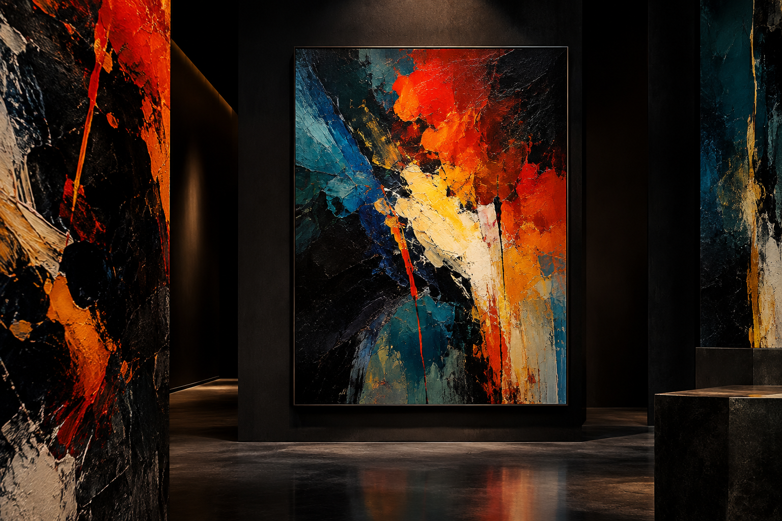 Renk Patlaması koleksiyonu için soyut sanat dokulu görsel