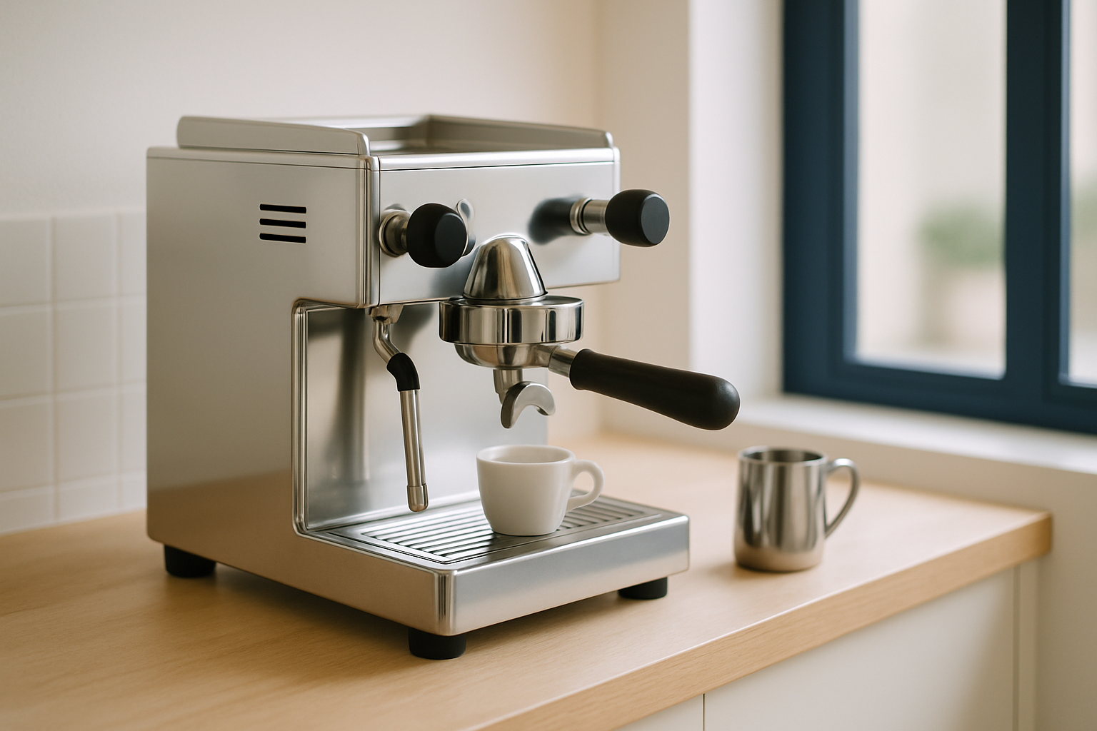 Espresso machine on the counter