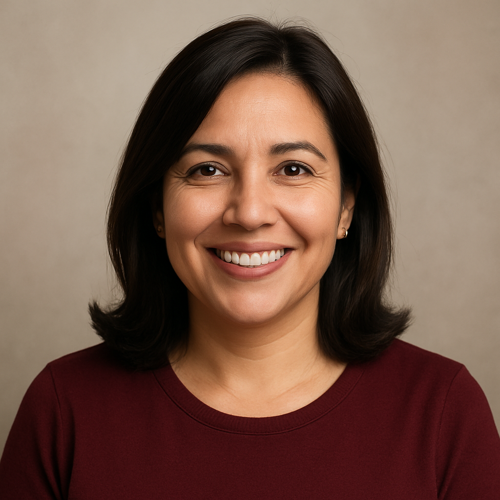 Portrait of Maria Garcia, delighted customer