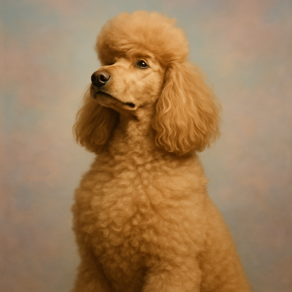 Majestic Poodle with a regal pose