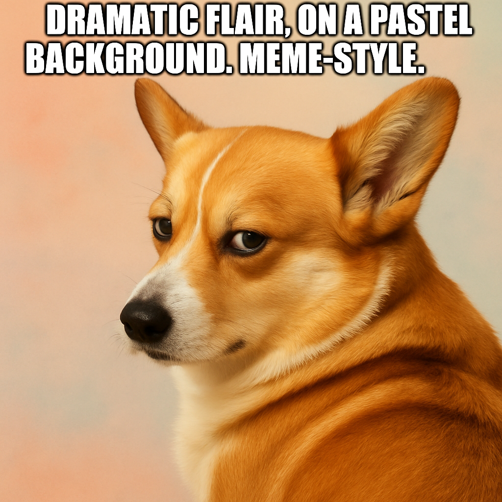 Moody Corgi with an over-the-shoulder glance