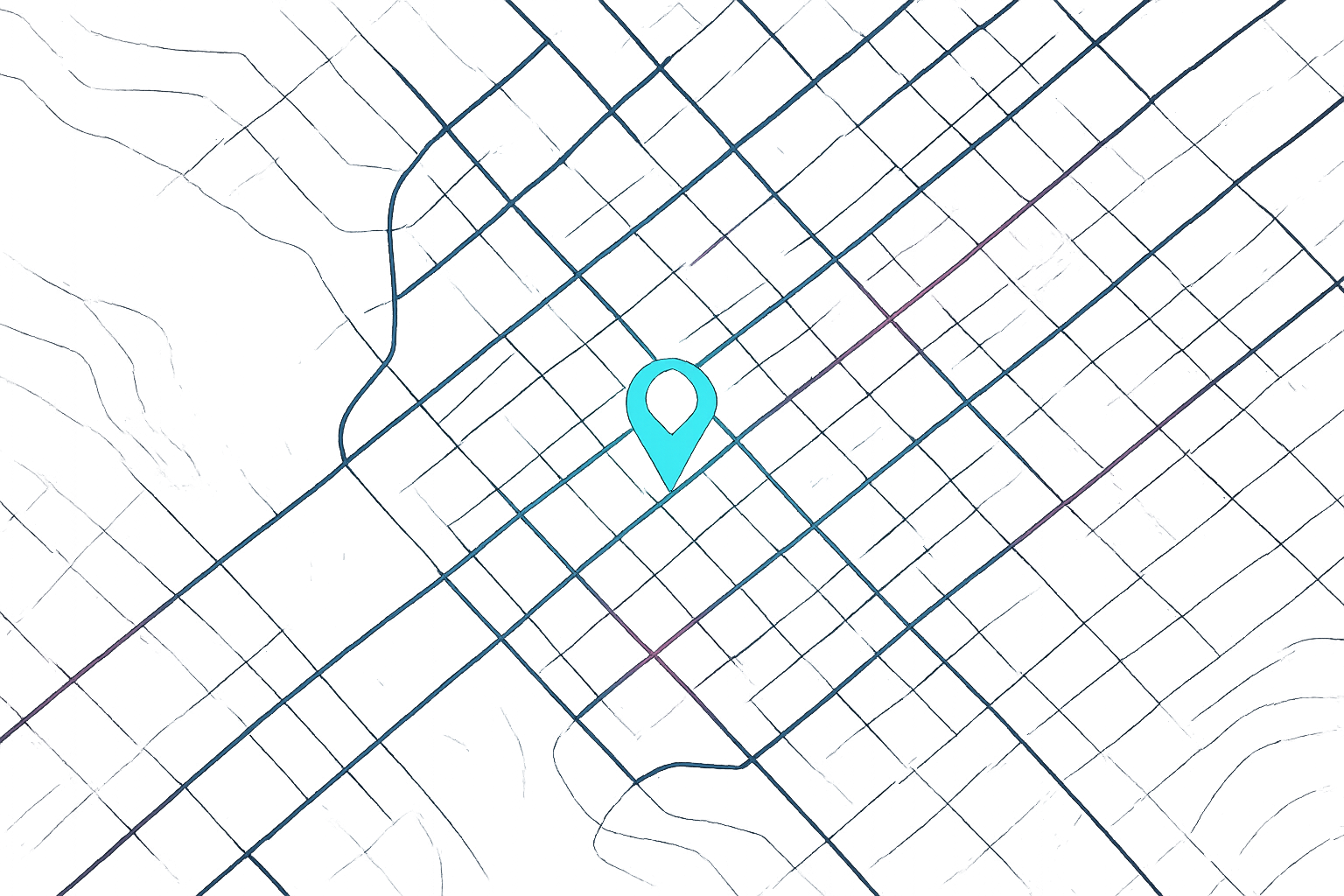 Stylized dark-themed map view of UNIT.City innovation park area in Kyiv