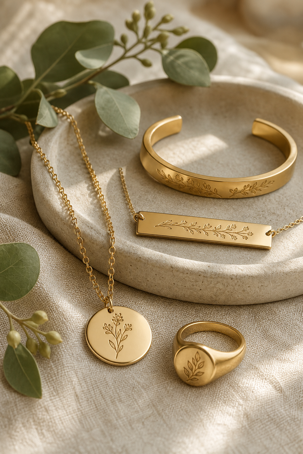 Custom Engraving jewelry collection