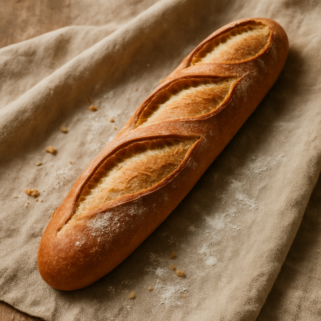Freshly baked French baguette
