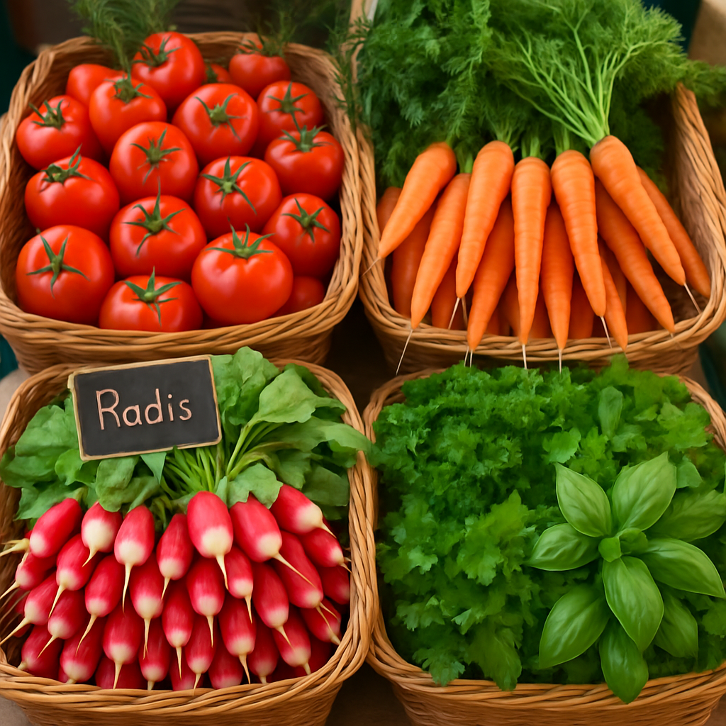 Fresh produce from a French market