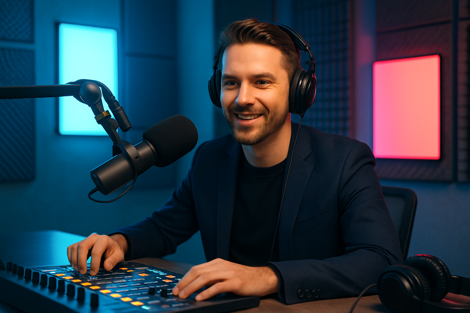 Στιγμιότυπο από σύγχρονο ραδιοφωνικό στούντιο