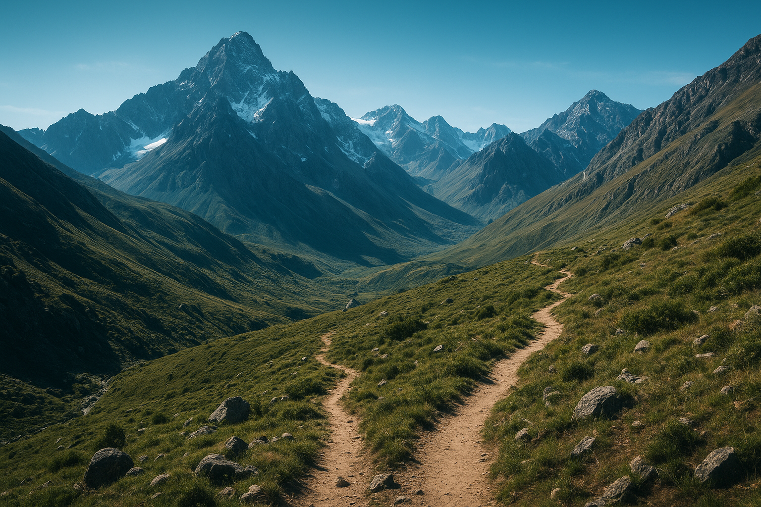Scenic mountain landscape of Atlas Ridge Adventure