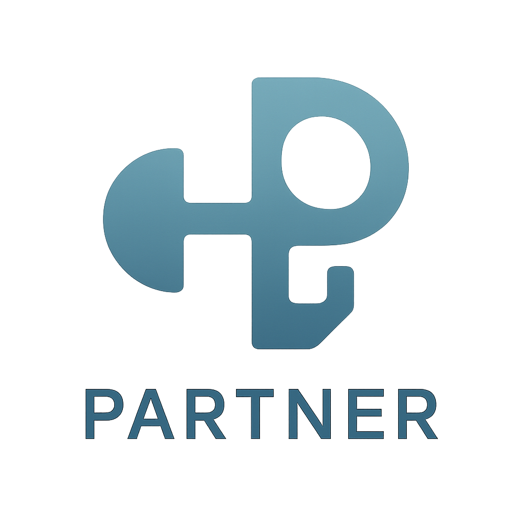 Partner Brand 4 logo, stylized icon with blue-gray gradient, partner of StartUp It Solutions