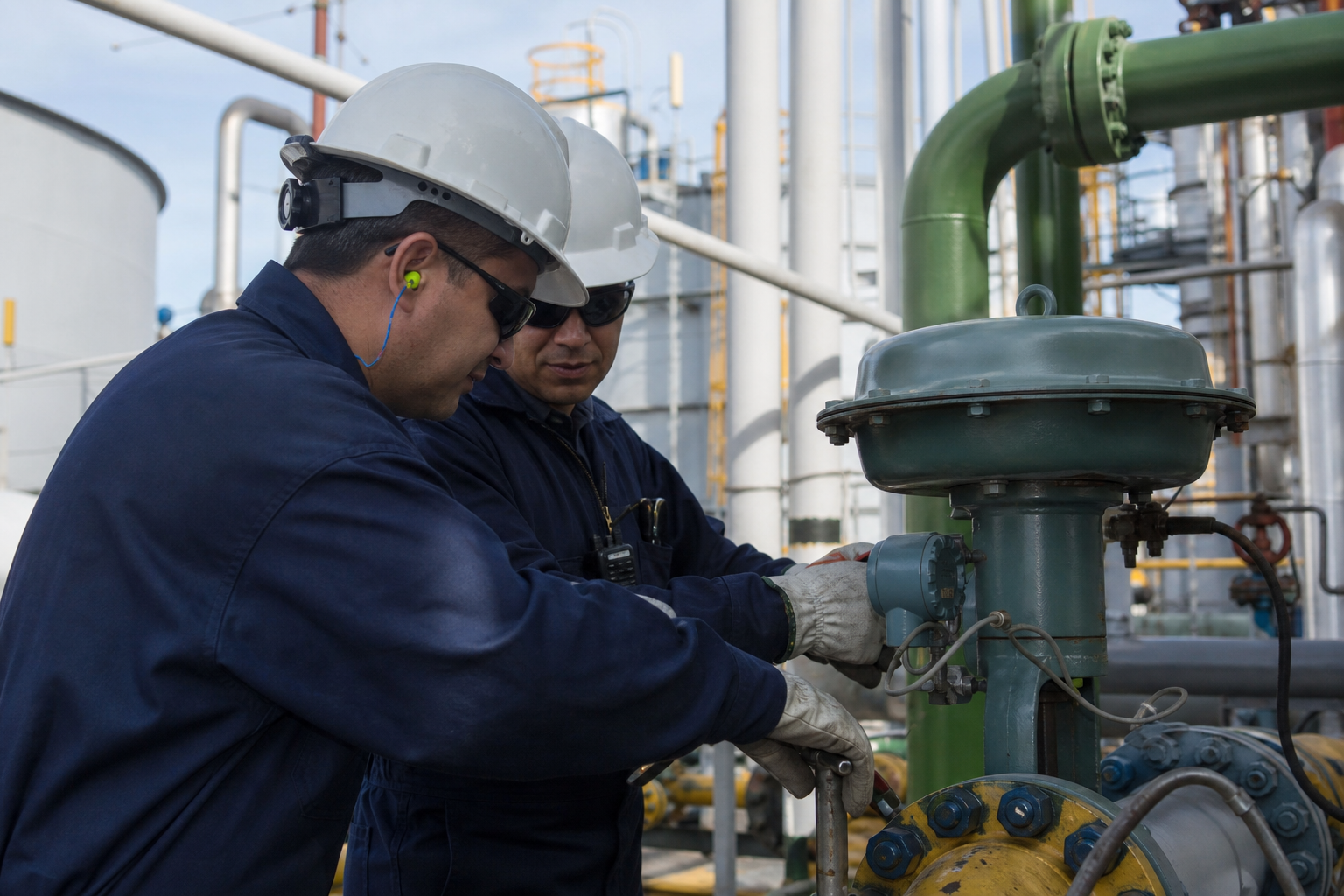 Trabajo colaborativo en operación industrial