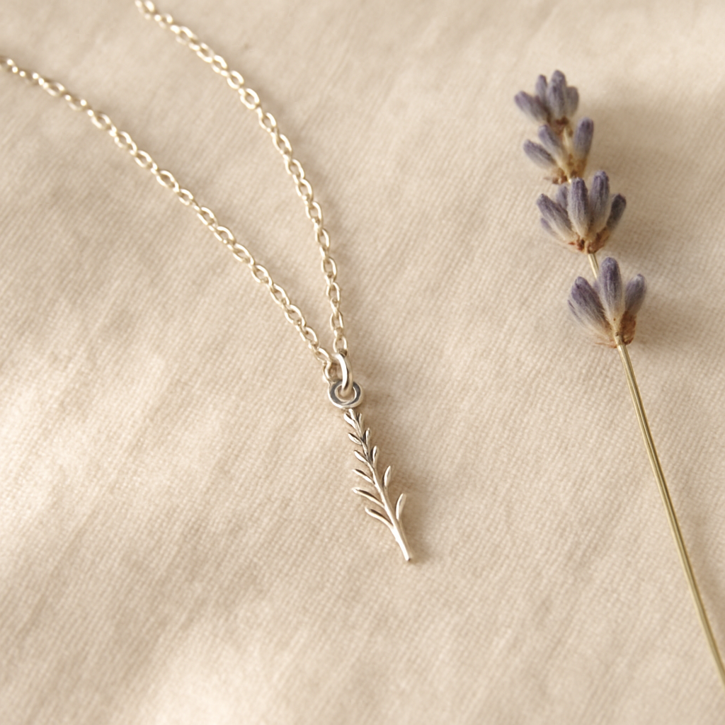 Lavender charm necklace