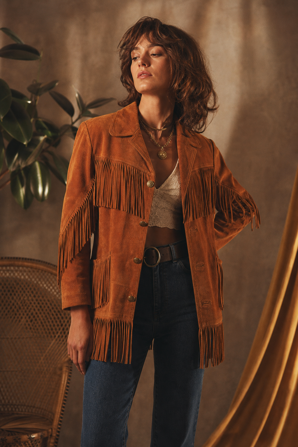 Sunset Suede Fringe Jacket