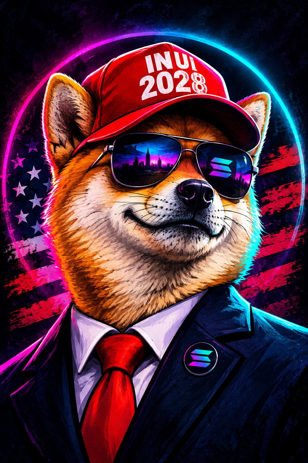 Meme coin character avatar for Inu 2028