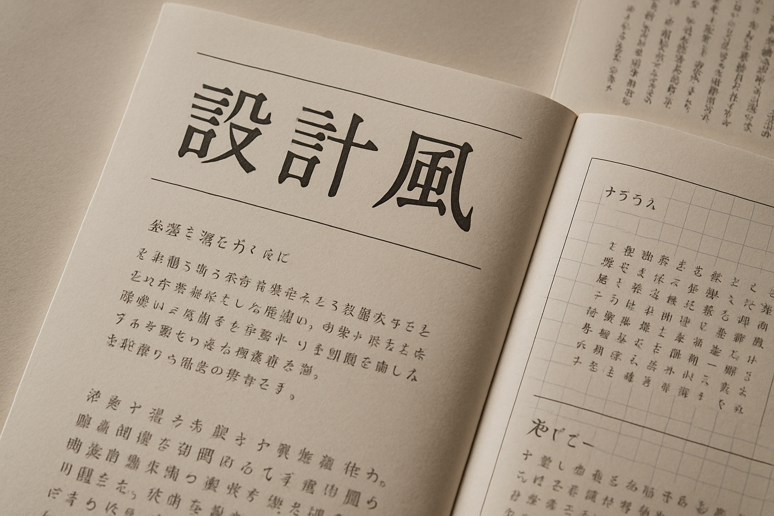 デザイン雑誌の組版ディテールと余白の構図