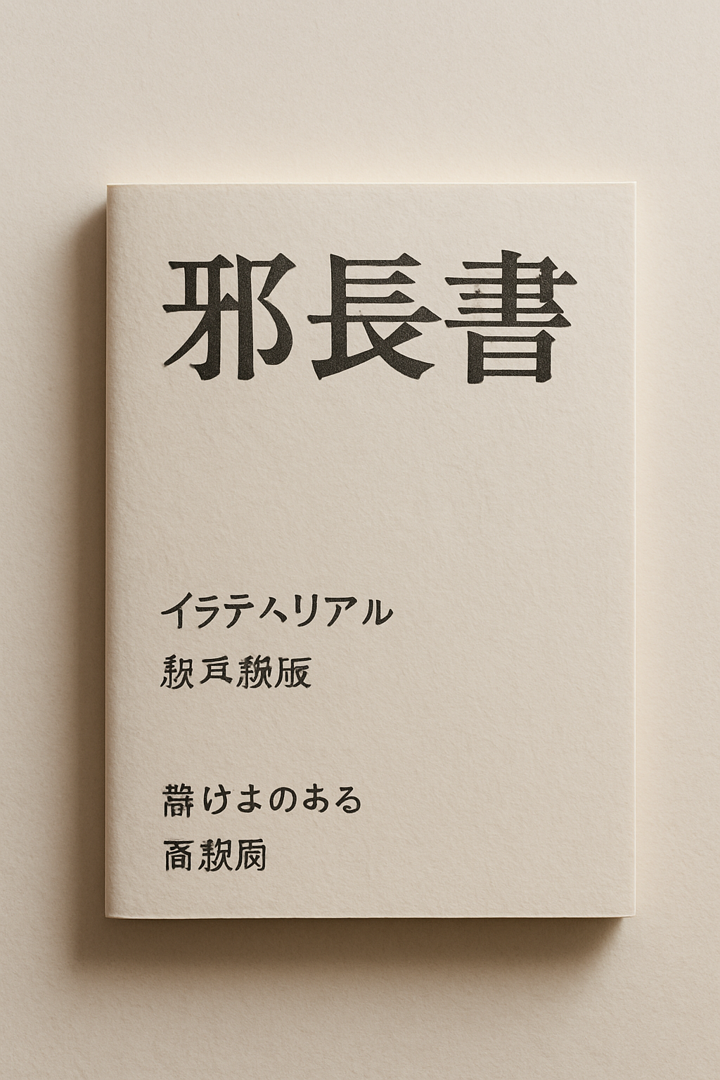 生成と余白の号の表紙、和紙の質感と墨色のタイポグラフィが印象的な雑誌