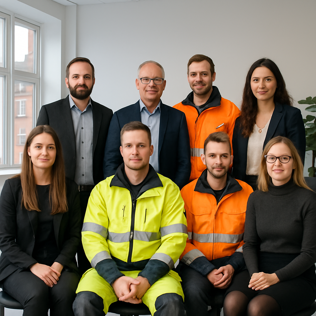 Team photo at NordSea ApS office