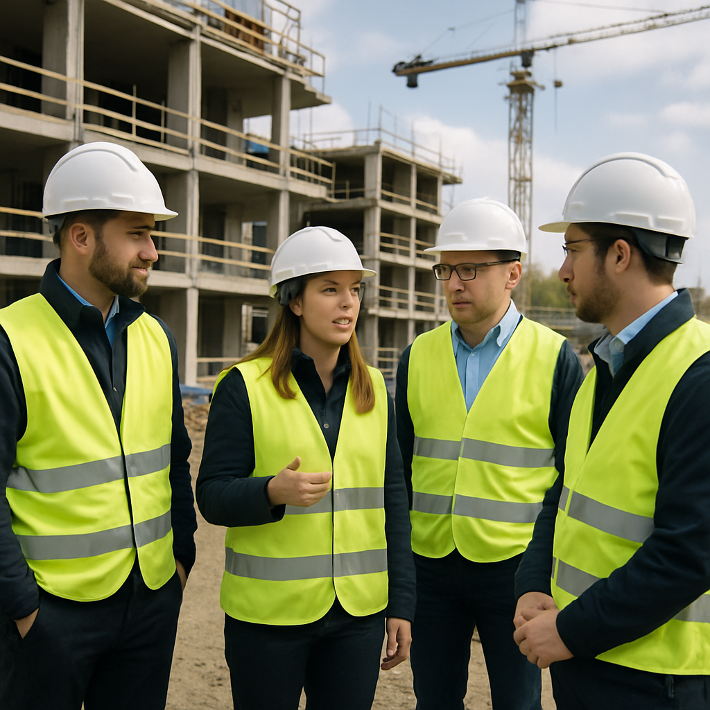 NordSea ApS staff visiting a construction site